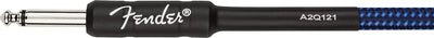 Fender 18.6-Foot Professional Instrument Cable, Straight-Angled, Blue Tweed - 1 Pack
