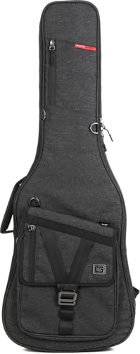 Gator GT-ELECTRIC-BLK Transit Series Lightweight Electric Guitar Gig Bag - Charcoal Black Exterior