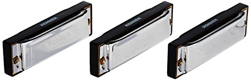 Hohner 1501 Blues Band Harmonica Three Pack with C, G, and A Keys