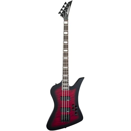 Jackson JS Series JS3Q Kelly Bird Bass - Transparent Red Burst