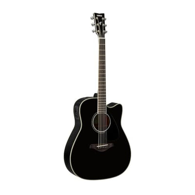 Yamaha FGX830C Solid Top Folk Acoustic-Electric Guitar - Black