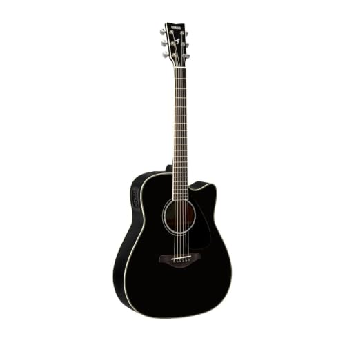 Yamaha FGX830C Solid Top Folk Acoustic-Electric Guitar - Black