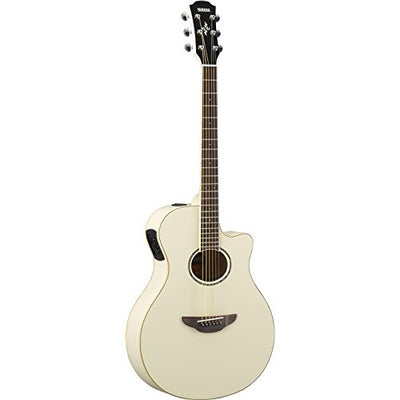 Yamaha APX600 Thin Body Acoustic-Electric Guitar - Vintage White w/ Gig Bag