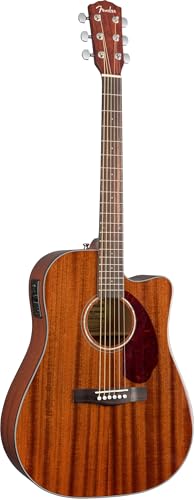 Fender CD-140SCE All-Mahogany Dreadnought Cutaway Acoustic-Electric Guitar - Natural