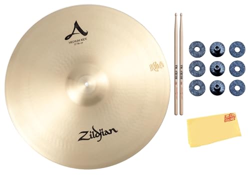 Zildjian A0036 22" A Medium Ride Cymbal w/ Drumsticks