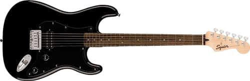 Fender Squier Sonic Stratocaster HT H, Black Pickguard, Laurel Fingerboard - Black