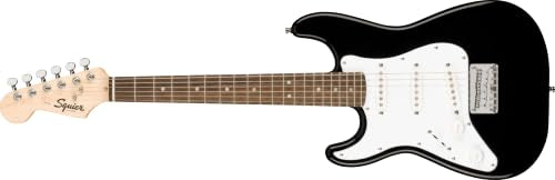 Fender Squier 3/4-Size Kids Mini Strat Electric Guitar, Left Handed - Black