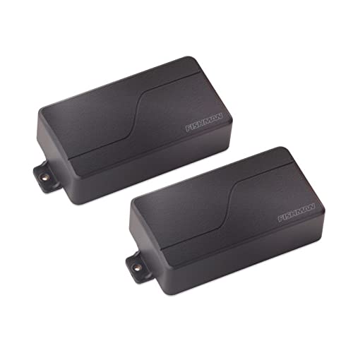 Fishman PRF-MHB-SB2 Fluence Modern 6-String Humbucker Pickup Set - Black Plastic w/ Instrument Cable