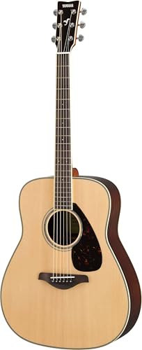 Yamaha FG840 Solid Top Folk Acoustic Guitar - Natural