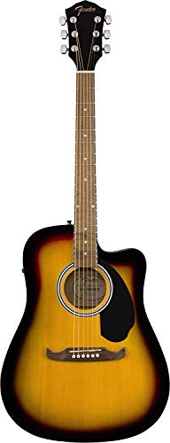 Fender FA-125CE Dreadnought Cutaway Acoustic-Electric Guitar - Sunburst