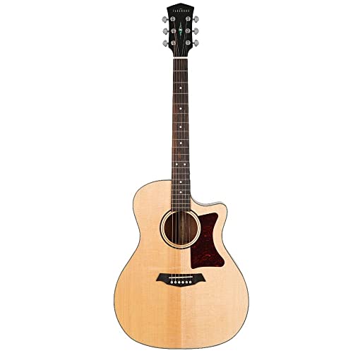 Parkwood P670 Grand Concert Cutaway Semi Acoustic Guitar - Natural