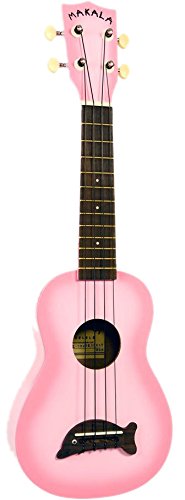 Kala MK-SD-PKBURST Makala Dolphin Soprano Ukulele - Pink Burst