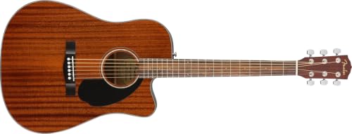 Fender CD-60SCE Solid Top Dreadnought Acoustic-Electric Guitar - All Mahogany