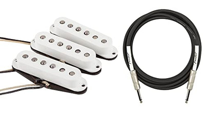 Fender Custom Shop '54 Stratocaster Pickups - White w/ Instrument Cable
