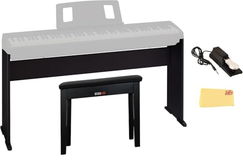 Roland KSC-FP10 Stand for FP-10 Digital Piano - Black w/ Furniture Bench