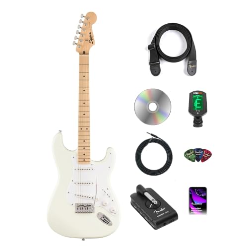 Fender Squier Sonic Stratocaster - Arctic White w/ Mustang Micro