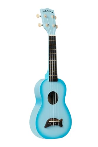 Kala MK-SD Makala Dolphin Soprano Ukulele - Light Blue Burst