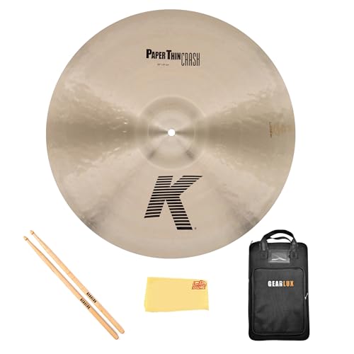 Zildjian K2820 20" K Paper Thin Crash Cymbal w/ Drumstick Bag
