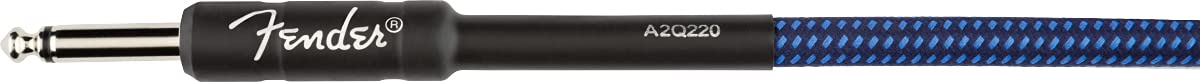Fender 18.6-Foot Professional Instrument Cable, Straight-Straight, Blue Tweed - 2 Pack