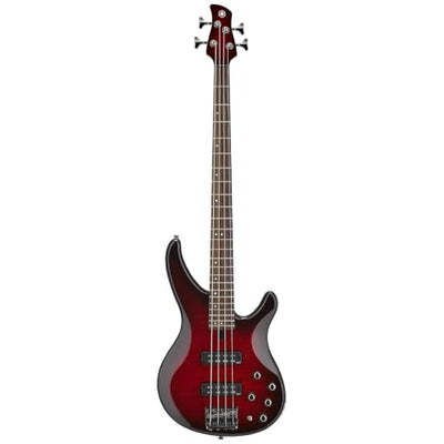 Yamaha TRBX604 4-String Flamed Maple Bass Guitar - Dark Redburst
