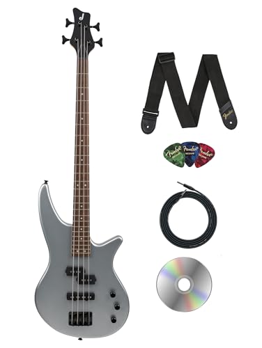Jackson JS Series Spectra Bass JS2 Electric Bass Guitar - Quicksilver w/ Strap