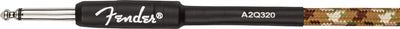 Fender 18.6-Foot Professional Instrument Cable, Straight-Angled, Desert Camo - 1 Pack