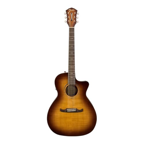 Fender FA-345CE Flame Maple Top Auditorium Acoustic-Electric Guitar - 3-Color Tea Burst