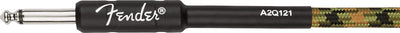 Fender 18.6-Foot Professional Instrument Cable, Straight-Angled, Woodland Camo - 1 Pack