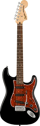Fender Squier Affinity Stratocaster - Black Limited Edition Tortoise Shell Pickguard