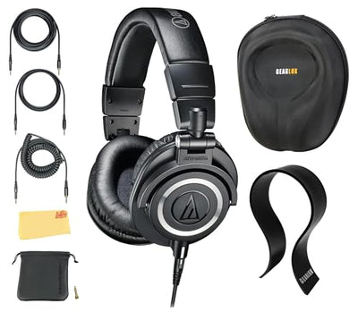 Audio-Technica ATH-M50x Professional Monitor Headphones - Black w/ Case