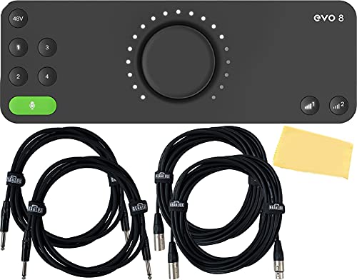 Audient EVO 8 4-In 4-Out USB Audio Interface w/ 4 Cables