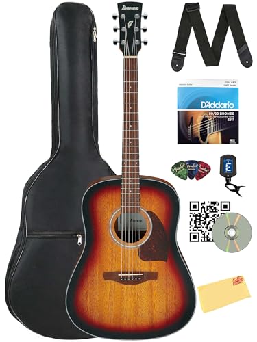 Ibanez PF54 PF Performance Dreadnought Acoustic Guitar - Open Pore Vintage Sunburst w/ Gig Bag