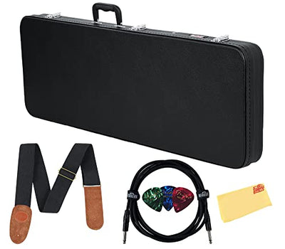 Gator GWE-ELEC-WIDE Wood Case for PRS and Wide Body Style Electric Guitars w/ Instrument Cable
