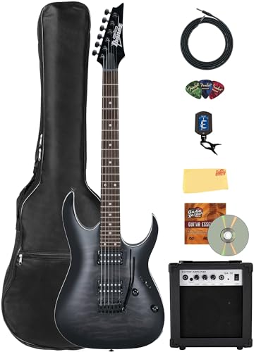 Ibanez GRGA120QA RGA Gio Electric Guitar - Transparent Black Sunburst w/ Amplifier