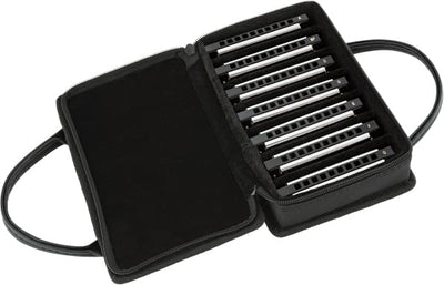 Fender Blues Deluxe Harmonica Set of 7 - Keys A, Bb, C, D, E, F, and G w/ Carrying Case