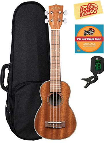Kala KA-SLNG Mahogany Long Neck Soprano Ukulele w/ Hard Case
