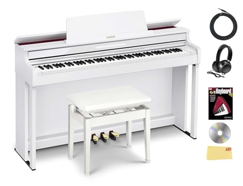 Casio AP-550 Celviano 88-Key Digital Piano - White w/ Adjustable Bench