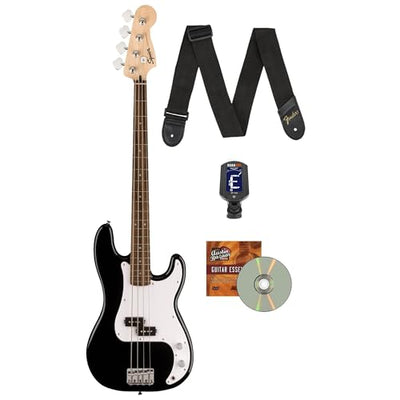 Fender Squier Sonic Precision Bass Guitar - Black w/ Tuner