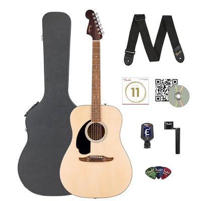 Fender California Standard Redondo Left-Handed Acoustic Guitar - Natural w/ Hard Case