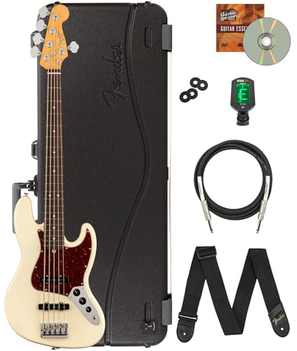 Fender American Professional II Jazz Bass V - Olympic White w/ Hard Case