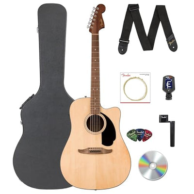 Fender California Standard Redondo CE Dreadnought Acoustic-Electric Guitar - Natural w/ Case