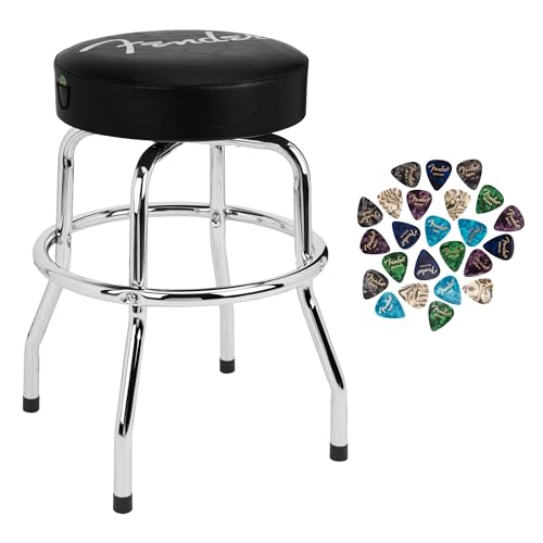 Fender 24-Inch Spaghetti Logo Pick Pouch Barstool w/ Picks