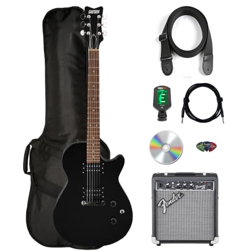 Gretsch Ignite Jet Club Electric Guitar - Jet Black w/ Frontman 10G Amplifier