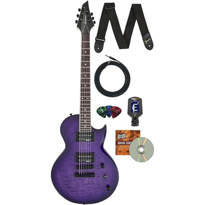 Jackson JS Series Monarkh SC JS22Q Electric Guitar - Transparent Purple Burst w/ Instrument Cable