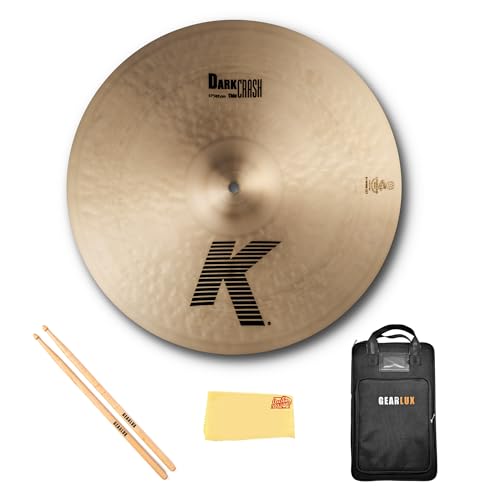 Zildjian K0903 17" K Dark Thin Crash Cymbal w/ Drumstick Bag
