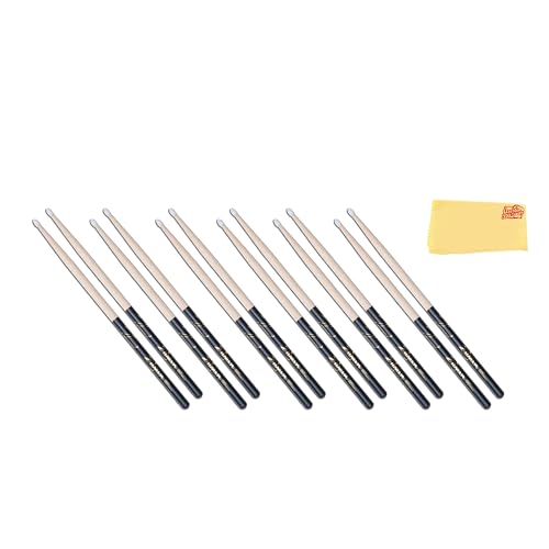 Zildjian 5A Nylon Black DIP Drumsticks - 6 Pack