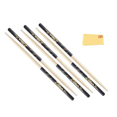 Zildjian 7A DIP Nylon Tip Drumsticks - 3 Pack