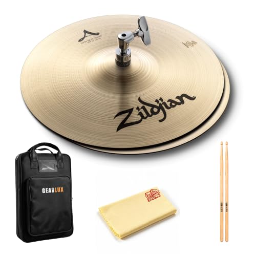 Zildjian A0113 12" A New Beat Hi-Hat Cymbals - Pair w/ Drumstick Bag