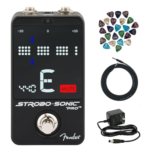 Fender Strobo-Sonic Pro Strobe Guitar Tuner Pedal w/ Power Supply