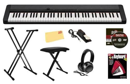 Casio CT-S1 Casiotone 76-Key Portable Keyboard - Black w/ Adjustable Stand